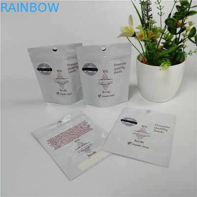ตนเองยืนวัชพืชเมล็ดถุงพลาสติก Ziplock พิมพ์แบบกำหนดเองแมตต์สีดำถุงฟอยล์
