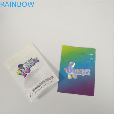 3.5 กรัมถุงพลาสติกบรรจุภัณฑ์ยืนขึ้นถุง Mylar Ziplock วัชพืช Runtz ป่าน