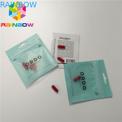 3 ด้านซีลยาฟอยล์ปิดผนึกถุงบรรจุภัณฑ์อลูมิเนียมฟอยล์ Ziplock พิมพ์แบบกำหนดเอง