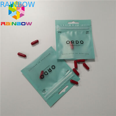 3 ด้านซีลยาฟอยล์ปิดผนึกถุงบรรจุภัณฑ์อลูมิเนียมฟอยล์ Ziplock พิมพ์แบบกำหนดเอง