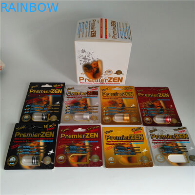 พรีเมี่ยม ZEN ยาเสริมสมรรถภาพทางเพศยาบรรจุภัณฑ์พุพองกล่องกระดาษ