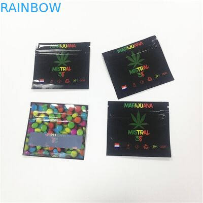 ลามิเนตวัสดุพลาสติกถุงบรรจุภัณฑ์ CBD Gummy Candy Bag พิมพ์แบบกำหนดเอง