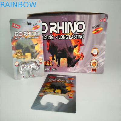 บรรจุภัณฑ์พุพองสไลด์บรรจุบัตรใส่ชายเสริมยาถุงบรรจุภัณฑ์การ์ด 3D