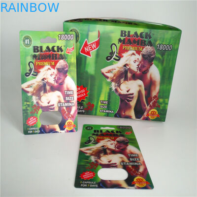 บรรจุภัณฑ์พุพองสไลด์บรรจุบัตรใส่ชายเสริมยาถุงบรรจุภัณฑ์การ์ด 3D