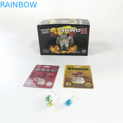 เสือดำพุพองบรรจุภัณฑ์ยากล่องกระดาษ 3D Effect Sex Pill Rhino 69 9000