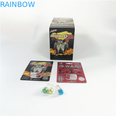 Rhino 69 Series บรรจุภัณฑ์บัตรตุ่มบรรจุยาชาย 3d ยาบรรจุภัณฑ์พุพอง