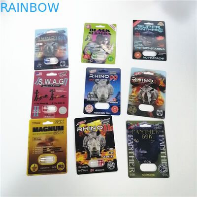 Premizen Cards บรรจุภัณฑ์พุพองแคปซูลบรรจุแคปซูลสำหรับยาเพิ่มประสิทธิภาพชาย
