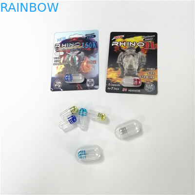 กระดาษเคลือบบัตรตุ่มบรรจุภัณฑ์พิมพ์แบบ 3D เอฟเฟกต์แรด 69 เม็ดยาแพ็ค