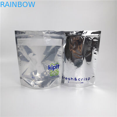 ถุงบรรจุภัณฑ์เครื่องสำอางฟิล์มเลเซอร์ยืนขึ้นกระเป๋าพิมพ์โลโก้ที่กำหนดเองทนทาน