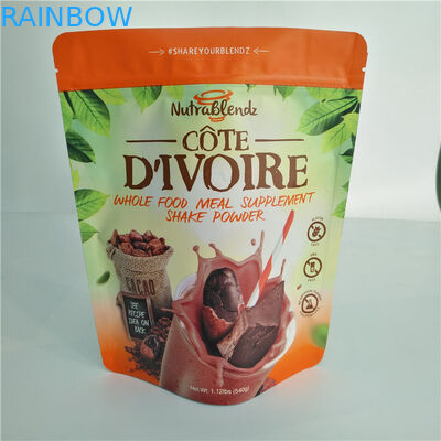 ถุงพลาสติกปิดผนึกความร้อนบรรจุภัณฑ์ถุงผงเมล็ดกาแฟคั่วด้วย Ziplock