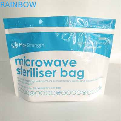 การเก็บรักษาอาหารไมโครเวฟเครื่องฆ่าเชื้อเป้าเสื้อกางเกงเป้าเสื้อกางเกงถุงซิปผนึกด้านบนที่กำหนดเอง