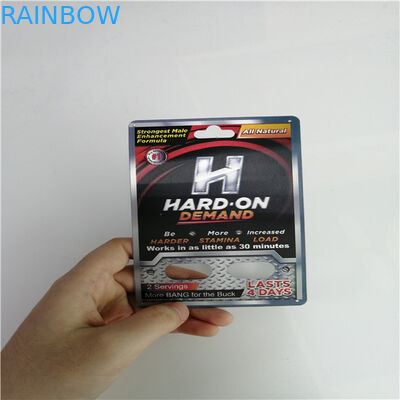 ยาเสริมชายบลิสเตอร์การ์ดบรรจุแบบกำหนดเองพิมพ์แรด 69 เพศยา 3D การ์ด