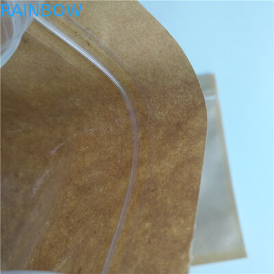 เชอร์รี่เมล็ดกาแฟซองหมอนถุงกระดาษที่กำหนดเองรีไซเคิลได้ทนทานพร้อมหน้าต่าง