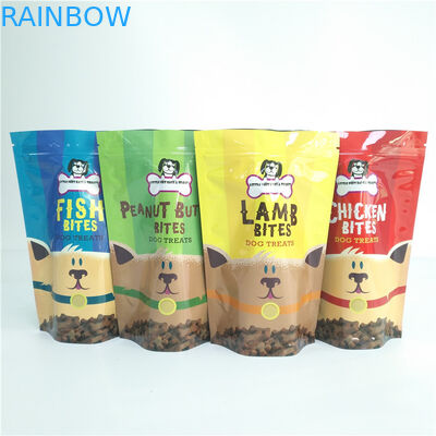 สุนัข Treat Storage อาหารสัตว์เลี้ยงถุงลามิเนตพลาสติกนำมาใช้ใหม่สูญญากาศกระเป๋าอินทรีย์