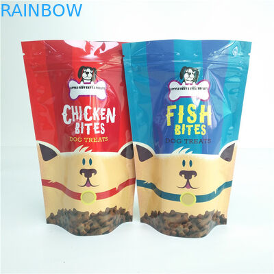 สุนัข Treat Storage อาหารสัตว์เลี้ยงถุงลามิเนตพลาสติกนำมาใช้ใหม่สูญญากาศกระเป๋าอินทรีย์