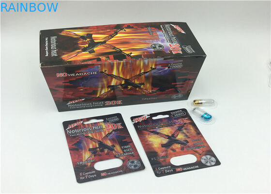 Rhino 69 3d บรรจุภัณฑ์บัตรตุ่มแคปซูลยาสีที่กำหนดเองกับจอแสดงผลกล่องกระดาษ