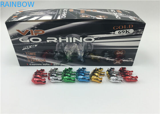 3D Hologram Effect ยาเม็ดพุพองบรรจุภัณฑ์ Rhino 69 Container Bullet ทนทาน