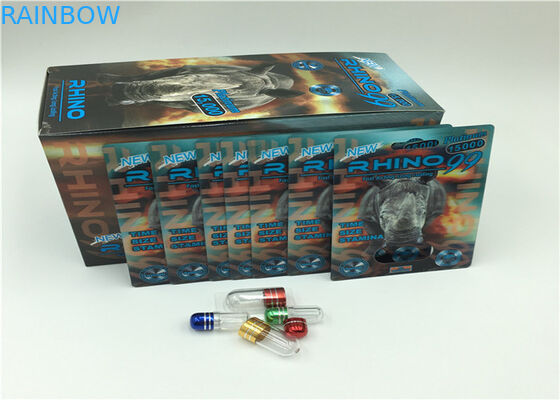 บรรจุภัณฑ์พุพองตุ่มบรรจุแคปซูล Gold 69K Gold แบบการ์ดสามมิติพร้อมฝาพลาสติก