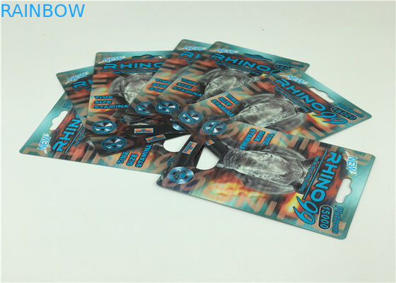 บรรจุภัณฑ์บัตรกระดาษที่ทนทานสำหรับยาเสริมสมรรถภาพทางเพศของผู้ชาย