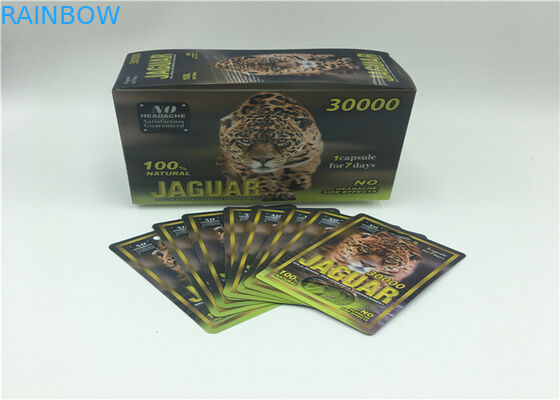 บรรจุภัณฑ์บัตรตุ่มสีดำ FX 35000 ซีรี่ส์แสดงกล่องกระดาษสำหรับยาเพิ่มประสิทธิภาพชาย