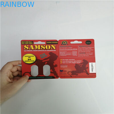 ยาเพิ่มขนาดตัวเมียบรรจุภัณฑ์พุพอง Mamba Burro 30000 สำหรับขวดแคปซูลทอง