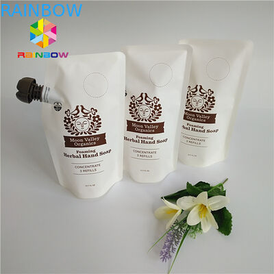 ของเหลวที่นำกลับมาใช้ยืนขึ้นพวยกระเป๋าบรรจุภัณฑ์อาหารเด็กบรรจุถุงบีบ