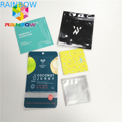 เคลือบอลูมิเนียมฟอยล์บรรจุภัณฑ์ถุงซีลสามด้านกระเป๋าสำหรับชุดแต่งหน้าเครื่องสำอาง