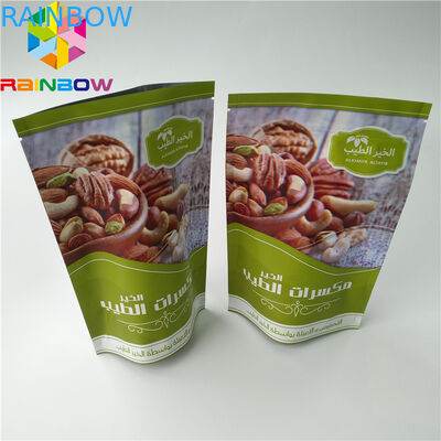 250 กรัม 500 กรัมผลไม้แห้งที่กำหนดเองฟอยล์เรียงรายเป้าเสื้อกางเกงด้านล่างยืนขึ้นกระเป๋า mylar พลาสติกป้องกันความชื้น doypack ถุง