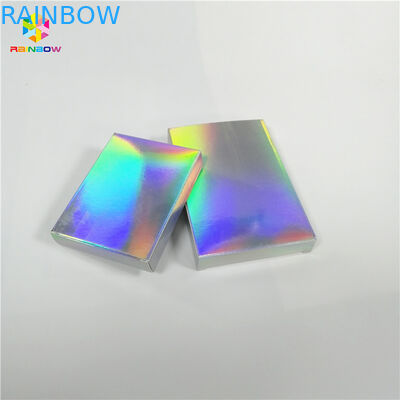 Die Cut โฮโลแกรมบัตรกระดาษกล่องพิมพ์แบบกำหนดเองสำหรับคุกกี้ขนมลิปสติกครีมอายแชโดว์