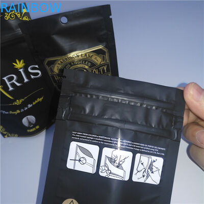 พิมพ์แบบกำหนดเองเคลือบธูปสมุนไพรบรรจุภัณฑ์ถุงฟอยล์ Mylar Childproof Ziplock