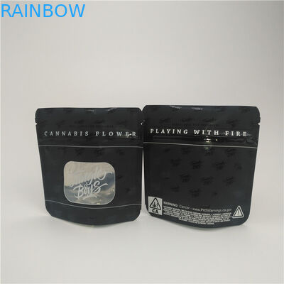 Matte Black Mylar อลูมิเนียมฟอยล์ Stand Up Pouch ใบยาสูบบรรจุภัณฑ์การแพทย์