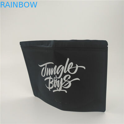 Matte Black Mylar อลูมิเนียมฟอยล์ Stand Up Pouch ใบยาสูบบรรจุภัณฑ์การแพทย์