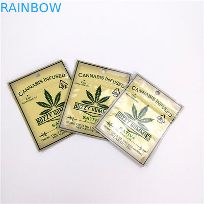 Cbd Gummies Mylar ถุงบรรจุภัณฑ์ตราความร้อนกลิ่นพิสูจน์ทนถุงยาสูบว่างเปล่า