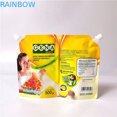 เครื่องดื่มพลาสติกยืนขึ้นถุงนำมาใช้ใหม่น้ำผลไม้เครื่องดื่มถุงพวยพร้อมหมวก