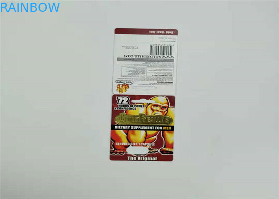 แรด 69-9000 บรรจุภัณฑ์บัตรตุ่มแคปซูลยาเพศบัตรแทรกพลาสติกสำหรับชายเพิ่ม