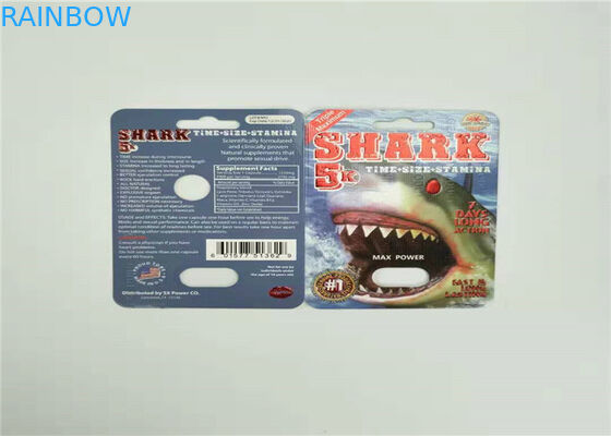 เป็นมิตรกับสิ่งแวดล้อมบรรจุภัณฑ์บัตรตุ่มแรด 7 กล่องแสดงบัตรกระดาษสำหรับแคปซูลเพิ่มชาย