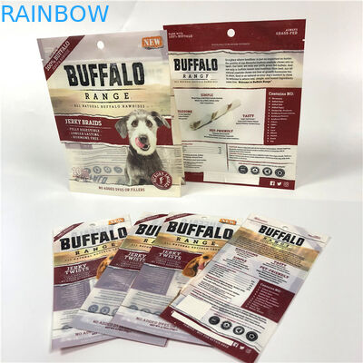 ร้อนอาหารสัตว์เลี้ยงปิดผนึกกระเป๋าด้าน Guseet พลาสติกพลอยโลโก้ที่กำหนดเอง CMYK สี