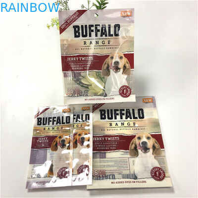 ปิดผนึกที่แข็งแกร่งกลิ่นหลักฐานสัตว์เลี้ยงถุงอาหารโลโก้ UV พิมพ์ด้วยรอยฉีกขาดเปิดง่าย