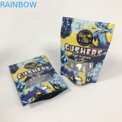 Mylar ฟอยล์ถุง Gushers ธูปสมุนไพรบรรจุภัณฑ์บรรจุยายืนขึ้นกระเป๋าโลโก้ที่กำหนดเอง