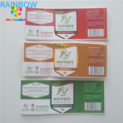 Dropper Shrink Sleeve Labels สติกเกอร์เภสัชกรรมขวดแก้ว 30ml ขวดสำหรับสเตียรอยด์