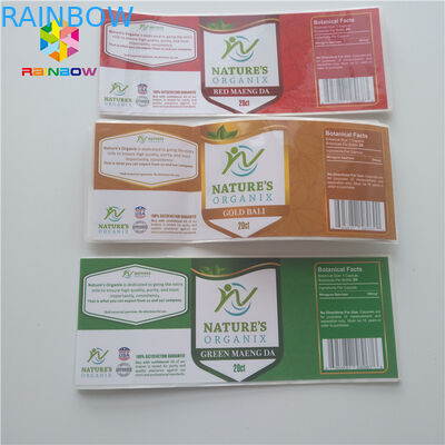 Dropper Shrink Sleeve Labels สติกเกอร์เภสัชกรรมขวดแก้ว 30ml ขวดสำหรับสเตียรอยด์