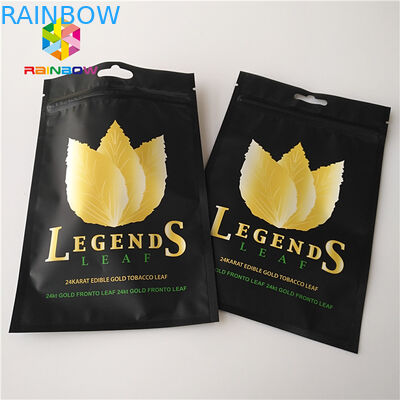 ที่กำหนดเองพิมพ์ลุกขึ้นยืนกระเป๋าฟอยล์ Mylar พลาสติก Ziplock ยาสูบท่อกระเป๋าสมุนไพรการใช้งาน