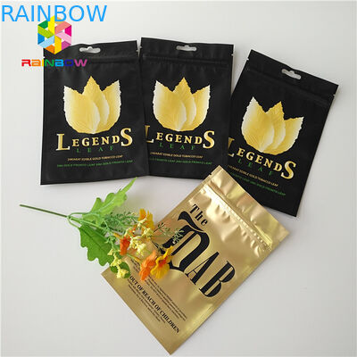 ที่กำหนดเองพิมพ์ลุกขึ้นยืนกระเป๋าฟอยล์ Mylar พลาสติก Ziplock ยาสูบท่อกระเป๋าสมุนไพรการใช้งาน
