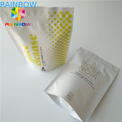 กระดาษฟอยล์พิมพ์ลาย Ziplock ถุงขัดผิวเครื่องสำอางค์มะพร้าว / กาแฟ