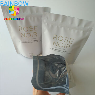 กระดาษฟอยล์พิมพ์ลาย Ziplock ถุงขัดผิวเครื่องสำอางค์มะพร้าว / กาแฟ