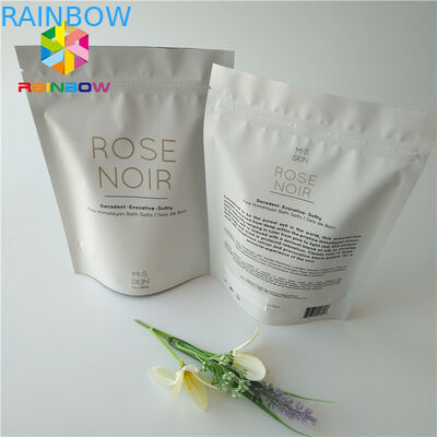 กระดาษฟอยล์พิมพ์ลาย Ziplock ถุงขัดผิวเครื่องสำอางค์มะพร้าว / กาแฟ