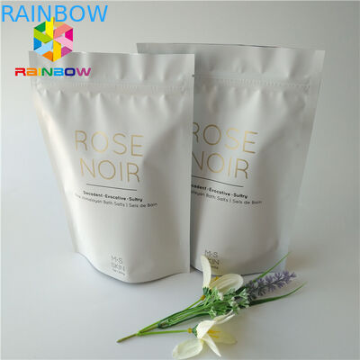 กระดาษฟอยล์พิมพ์ลาย Ziplock ถุงขัดผิวเครื่องสำอางค์มะพร้าว / กาแฟ