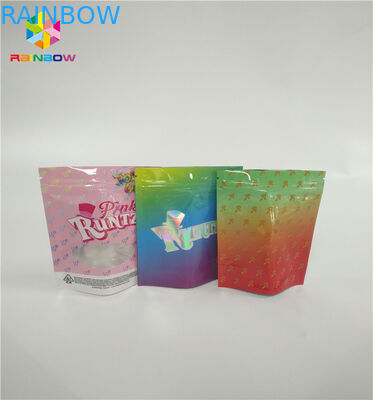 Childproof 3.5g Stand Up กระเป๋าซิปกระเป๋าปรับแต่งพิมพ์ Runtz แพ็คกลิ่นหลักฐาน