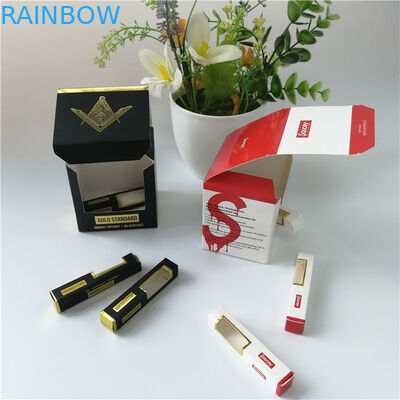 ล้างหน้าต่างบรรจุภัณฑ์กล่องกระดาษฟอยล์ปั๊มร้อนโลโก้พิมพ์สำหรับบรรจุของขวัญ / เครื่องสำอาง