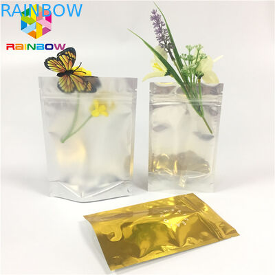 ถุงซิปล็อคอลูมิเนียมฟอยล์ลามิเนตยืนขึ้นกระเป๋าใสด้านความชื้นหลักฐาน